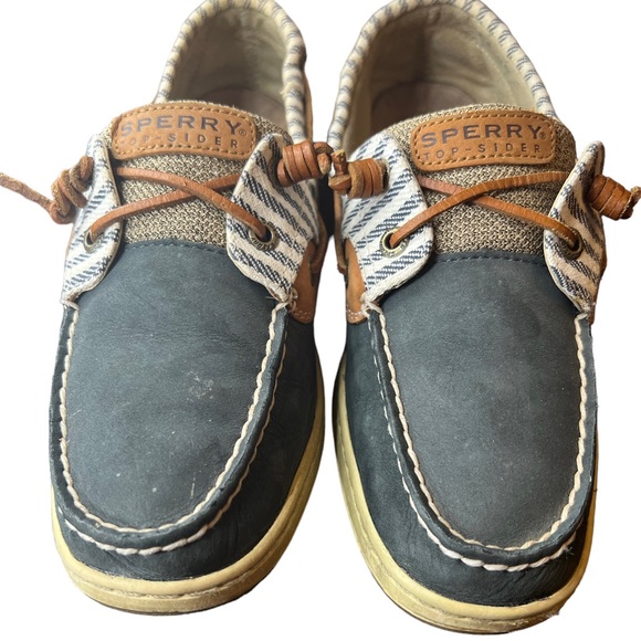 Sperry Top Sider Navy Brown Striped Size 8 Women’s - Picture 3 of 11